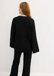 Pull oversize en maille torsadée, bonprix