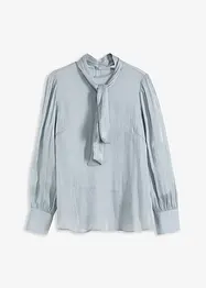 Blouse à lavallière en satin brillant, bonprix