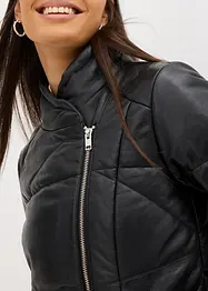 Veste matelassée en cuir nappa, bonprix