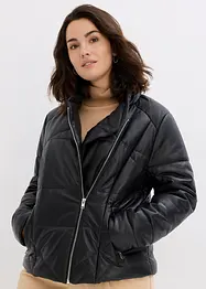 Veste matelassée en cuir nappa, bonprix