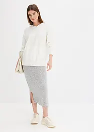 Sweat en maille à capuche et poche kangourou, bonprix