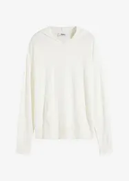 Sweat en maille à capuche et poche kangourou, bonprix