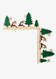 Déco encadrement de porte avec sapins et rennes de Noël, bonprix