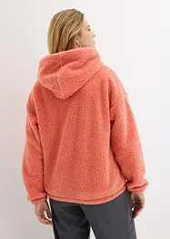 Polaire en maille peluche, avec capuche, bonprix