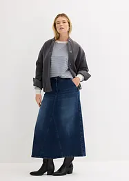 Jupe ample en jean à taille extensible, bonprix