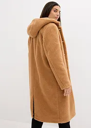 Manteau en sherpa avec capuche et poches, bonprix