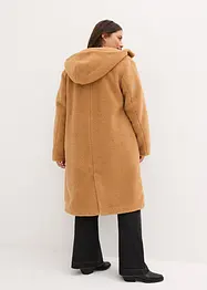 Manteau en sherpa avec capuche et poches, bonprix