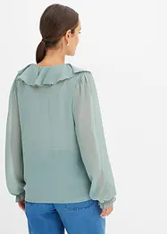 Blouse à volants et perles, bonprix