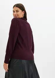 Pull rehaussé de dentelle, bonprix