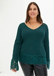 Pull à dentelle, bonprix