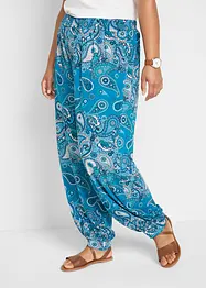Sarouel en jersey imprimé avec taille smockée confortable, bonprix