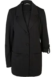 Blazer long en maille Milano de viscose mélangée, bonprix