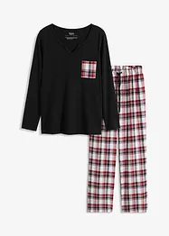 Pyjama avec pantalon en flanelle, bonprix