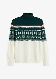 Pull norvégien à col roulé, bonprix