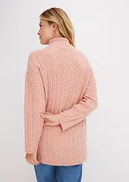 Pull long avec motif torsadé, bonprix