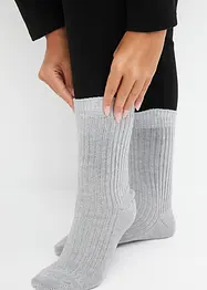 Lot de 4 paires de chaussettes douillettes à texture côtelée, bonprix