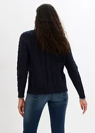 Pull en maille torsadée, bonprix