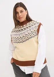 Pull sans manches norvégien, bonprix