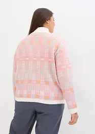 Pull col rond avec motif à carreaux, bonprix