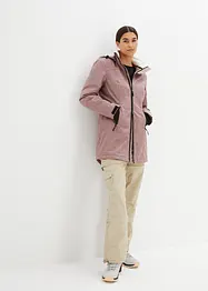 Veste longue outdoor imperméable, doublée sherpa, bonprix