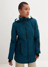 Veste longue outdoor imperméable, doublée sherpa, bonprix