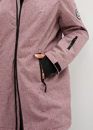 Veste longue outdoor imperméable, doublée sherpa, bonprix