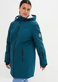 Veste longue outdoor imperméable, doublée sherpa, bonprix