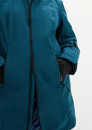 Veste longue outdoor imperméable, doublée sherpa, bonprix
