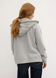 Sweat zippé à capuche et poches en maille, bonprix