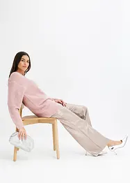 Pull en grosse maille à col en V, bonprix