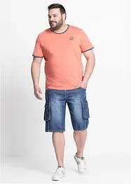 Bermuda cargo en jean, Regular, bonprix