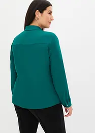 Blouse cache-cœur en satin, bonprix