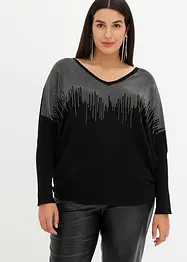 Pull avec application de strass, bonprix