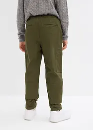 Pantalon thermique garçon stretch à poches cargo en coton, bonprix