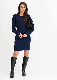 Robe en maille à motif torsadé, bonprix