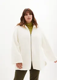 Veste en sherpa coupe trapèze avec fentes latérales, bonprix