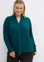 Blouse en crêpe, manches longues, bonprix