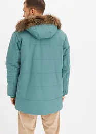 Veste matelassée longue avec capuche, bonprix