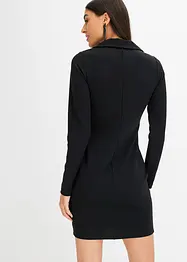 Robe courte en crêpe texturé avec fermeture zippée, bonprix