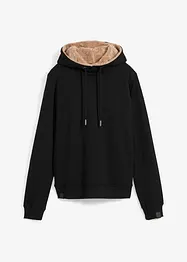 Sweat-shirt chaud à capuche avec doublure peluche, bonprix