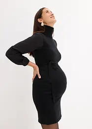 Robe élégante en maille et crêpe pour la grossesse, bonprix