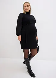 Robe élégante en maille et crêpe pour la grossesse, bonprix