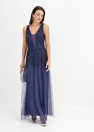 Robe longue avec une broderie en sequins, bonprix