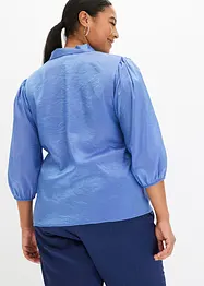 Blouse à lavallière, aspect verni, bonprix