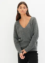 Pull avec strass, bonprix