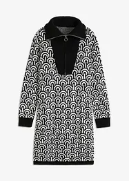 Robe en maille à motif, bonprix