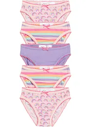 Lot de 5 slips en coton doux, bonprix