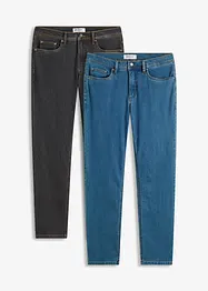 Lot de 2 jeans droit extensibles Regular, bonprix