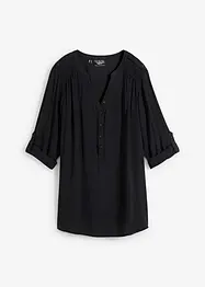 Blouse-tunique en viscose, col V et manches longues, bonprix