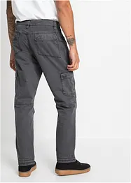 Pantalon cargo 100% coton, coupe droite et décontractée, bonprix